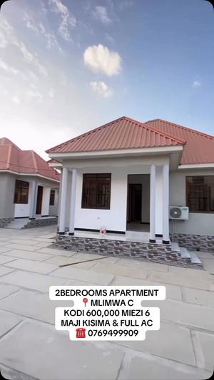 Apartment ya vyumba viwili inapangishwa Mlimwa C, Dodoma