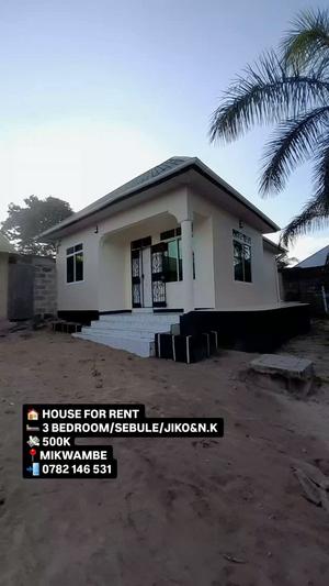 3 Bedrooms House for Rent in Kigamboni Mikwambe, Dar Es Salaam