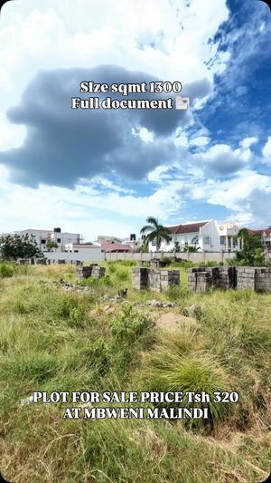 Plot for sale in Mbweni Malindi, Dar Es Salaam sqm 1300