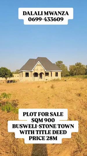 Residential Plot for Sale in Buswelu Stone Town, Mwanza (900 sqm) Residential Plot for Sale in Buswelu Stone Town, Mwanza (900 sqm)