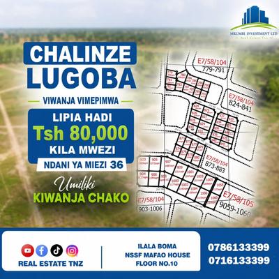 Viwanja vinauzwa Chalinze Lugoba, Pwani sqm 500