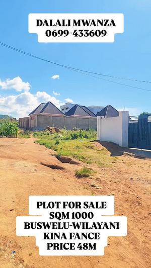 Plot for sale in Buswelu, Mwanza sqm 1000