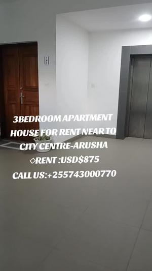 Apartment ya vyumba vitatu inapangishwa Arusha Apartment ya vyumba vitatu inapangishwa Arusha