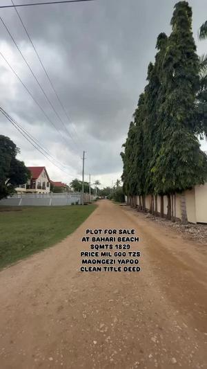 Plot for sale in Bahari Beach, Dar Es Salaam sqm 1829 Plot for sale in Bahari Beach, Dar Es Salaam sqm 1829