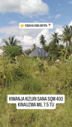 Residential Plot for Sale in Kibaha Kwa Mfipa, Pwani (400 sqm)