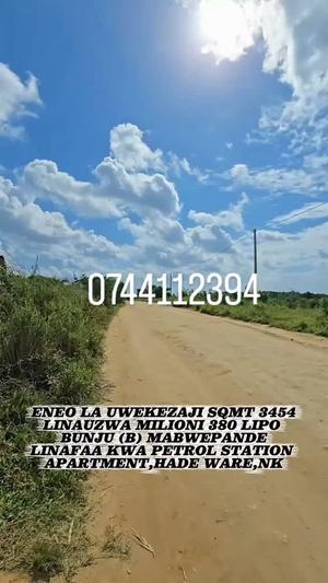 Kiwanja (Commercial Plot) kinauzwa Bunju Mabwe Pande, Dar Es Salaam (3454 sqm)