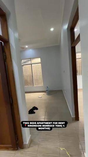 Nyumba/Apartment ya vyumba viwili inapangishwa Kinondoni Morroco, Dar Es Salaam