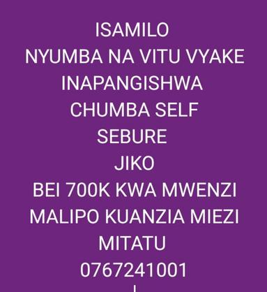 Nyumba ya chumba kimoja inapangishwa Bugando, Mwanza Nyumba ya chumba kimoja inapangishwa Bugando, Mwanza