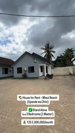 Nyumba ya vyumba vitatu inapangishwa Mbezi Beach, Dar Es Salaam Nyumba ya vyumba vitatu inapangishwa Mbezi Beach, Dar Es Salaam