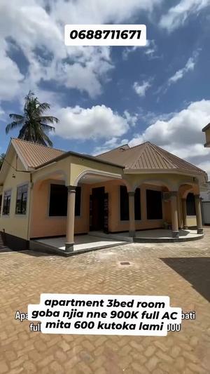 Apartment ya vyumba vitatu inapangishwa Goba Njia Nne, Dar Es Salaam
