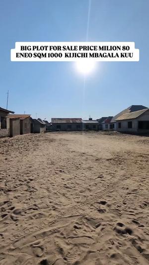 Kiwanja kinauzwa Kijichi Mbagala Kuu Eneo Tambalale Kabisa, Dar Es Salaam (1000 sqm)