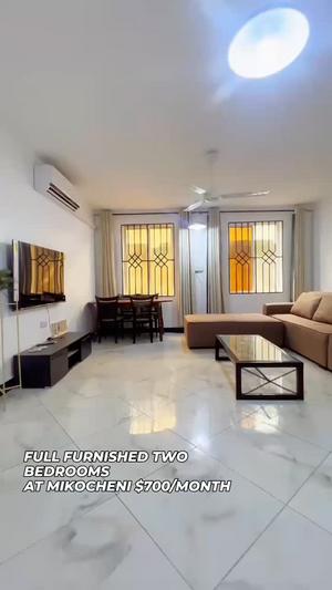 Apartment (Furnished) ya vyumba viwili inapangishwa Mikocheni, Dar Es Salaam