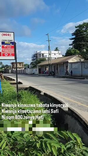 Kiwanja kinauzwa Tabata Kinyerezi Zimbili, Dar Es Salaam sqm 800