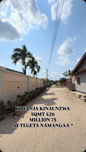 Kiwanja kinauzwa Tegeta Namanga, Dar Es Salaam sqm 426