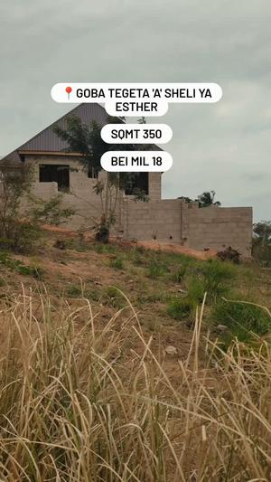 Residential Plot for Sale in Goba Tegeta A Sheli Ya Esther, Dar Es Salaam (350 sqm)