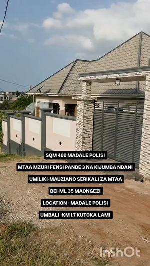 Residential Plot for Sale in Madale Polisi, Dar Es Salaam (400 sqm)