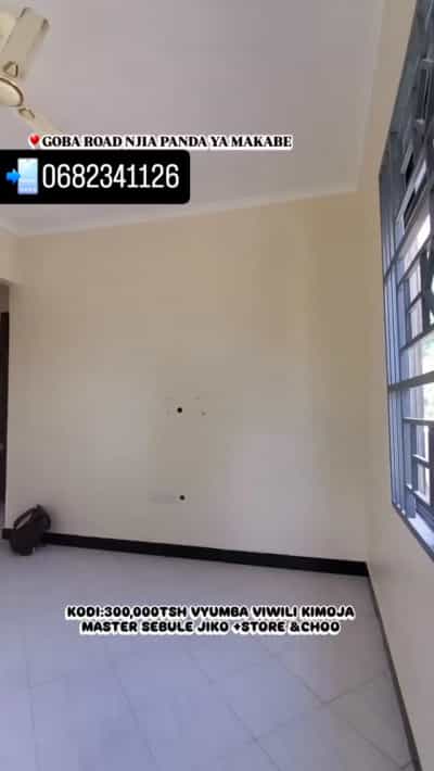 Nyumba ya vyumba viwili inapangishwa Goba Road Njia Panda Ya Makabe, Dar Es Salaam