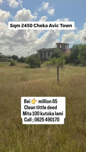 Kiwanja kinauzwa Kigamboni Cheka Avic Town, Dar Es Salaam sqm 2450