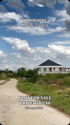 Plot for sale in Mbweni Jkt, Dar Es Salaam sqm 1500 Plot for sale in Mbweni Jkt, Dar Es Salaam sqm 1500