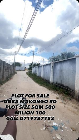 Kiwanja kinauzwa Goba, Dar Es Salaam (500 sqm) Kiwanja kinauzwa Goba, Dar Es Salaam (500 sqm)