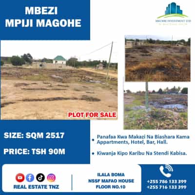 Residential/Commercial Plot for Sale in Mbezi Mpiji Magohe, Dar Es Salaam (2517 sqm)
