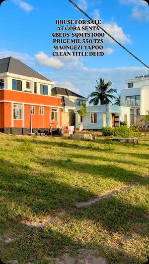 4 Bedrooms House for Sale in Goba Senta, Dar Es Salaam (1000 sqm) 4 Bedrooms House for Sale in Goba Senta, Dar Es Salaam (1000 sqm)