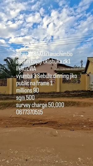 3 Bedrooms House for Sale in Mbezi Msakuzi, Dar Es Salaam (500 sqm)