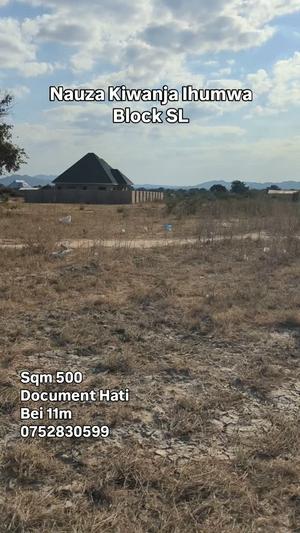 Kiwanja kinauzwa Ihumwa Block SL, Dodoma sqm 500