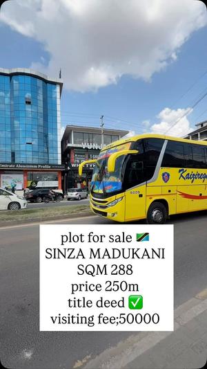 Kiwanja kinauzwa Sinza Madukani, Dar Es Salaam sqm 288