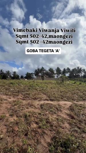 Kiwanja kinauzwa Goba, Dar Es Salaam sqm 502