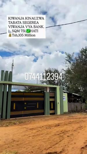 Kiwanja kinauzwa Tabata Segerea, Dar Es Salaam sqm 751