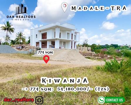 Kiwanja kinauzwa Madale TRA, Dar Es Salaam (774 sqm)