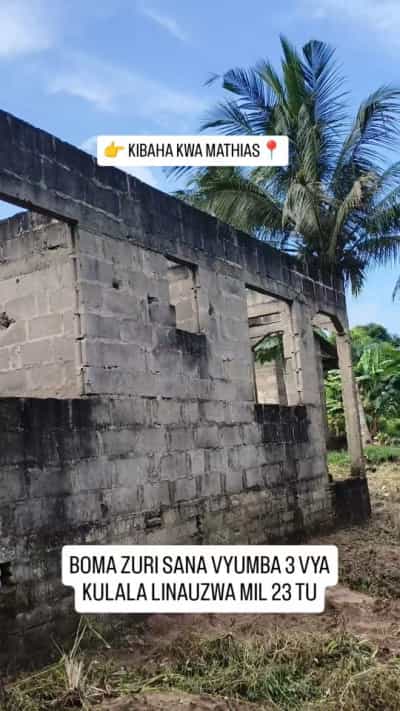 Nyumba ya vyumba vitatu inauzwa Kibaha Kwa Mathias, Pwani (500 sqm)