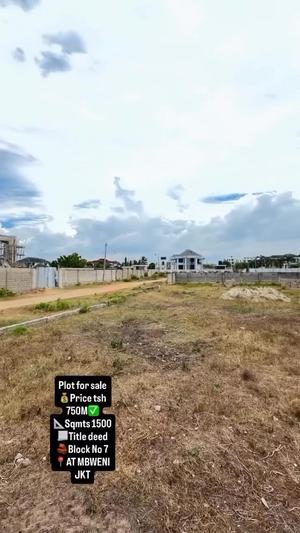 Plot for sale in Mbweni JKT, Dar Es Salaam sqm 1500