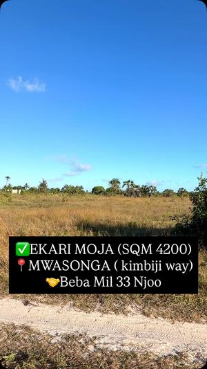 Plot for sale in Kigamboni Mwasonga, Dar Es Salaam sqm 4150 Plot for sale in Kigamboni Mwasonga, Dar Es Salaam sqm 4150