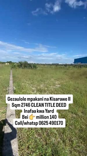 Kiwanja kinauzwa Gezaulole, Dar Es Salaam sqm 2746