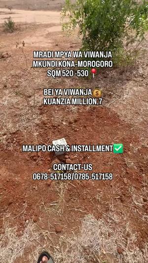 Viwanja vinauzwa Mkundi Kona, Morogoro sqm 520 Viwanja vinauzwa Mkundi Kona, Morogoro sqm 520