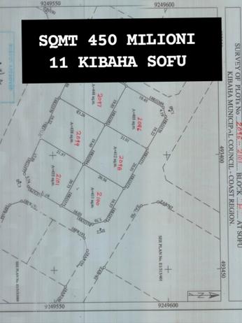 Plots for sale in Kibaha Sofu, Pwani sqm 450