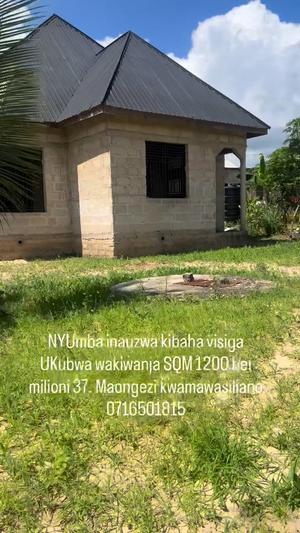 Nyumba inauzwa Kibaha Visiga, Pwani (1200 sqm)