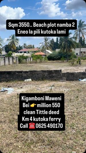 Residential Plot for Sale in Kigamboni Mjimwema Maweni, Dar Es Salaam (3550 sqm) Residential Plot for Sale in Kigamboni Mjimwema Maweni, Dar Es Salaam (3550 sqm)
