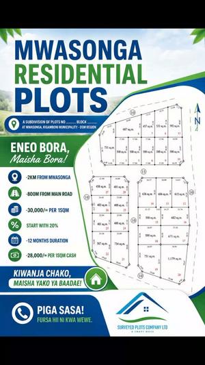 Plots for sale in Mwasonga, Dar Es Salaam