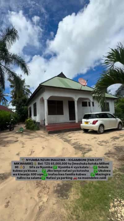 Nyumba ya vyumba vinne inauzwa Kigamboni (Fan City Mikwambe), Dar Es Salaam (600 sqm)