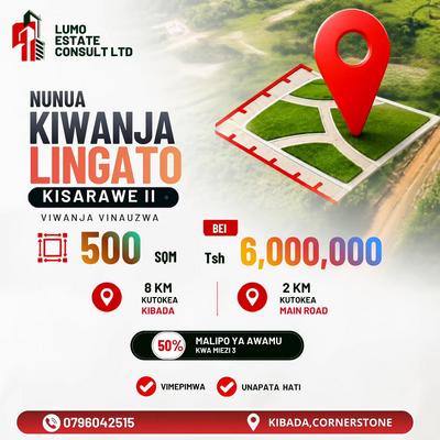 Kiwanja kinauzwa Kibada, Dar Es Salaam sqm 500 Kiwanja kinauzwa Kibada, Dar Es Salaam sqm 500