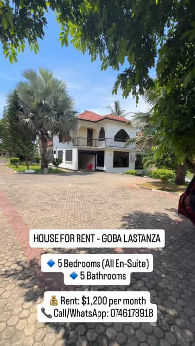 Nyumba ya vyumba vitano inapangishwa Goba Lastanza, Dar Es Salaam