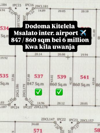 Residential Plot for Sale in Kitelela, Dodoma (860 sqm) Residential Plot for Sale in Kitelela, Dodoma (860 sqm)