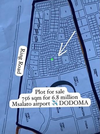 Plot for sale in Dodoma sqm 756 Plot for sale in Dodoma sqm 756
