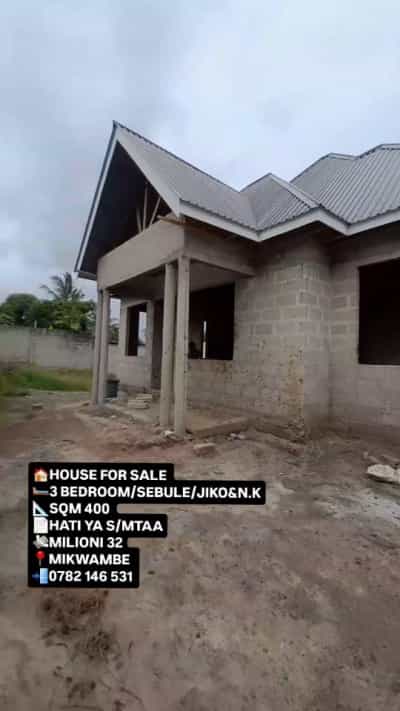 Nyumba ya vyumba vitatu inauzwa Kigamboni, Dar Es Salaam