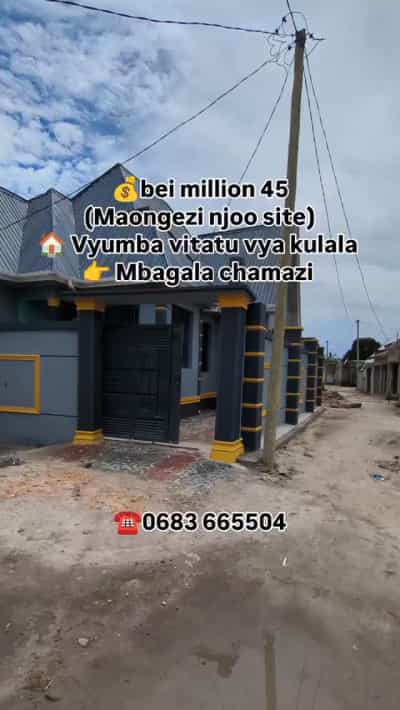 Nyumba ya vyumba vitatu inauzwa Mbagala Chamazi, Dar Es Salaam