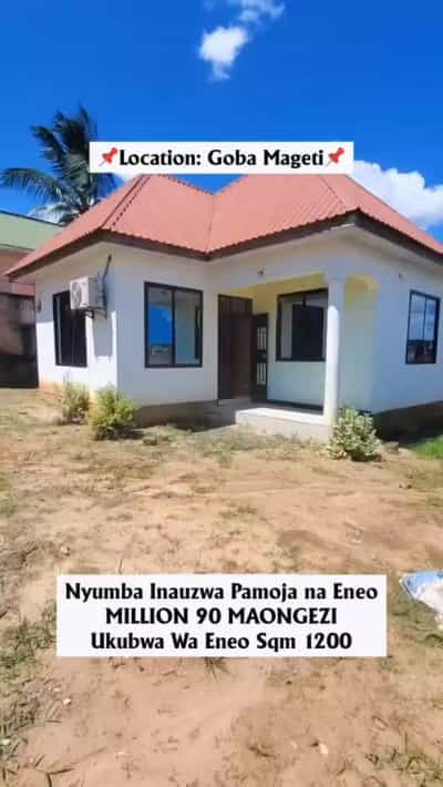 Nyumba inauzwa Goba Mageti, Dar Es Salaam (1200 sqm)
