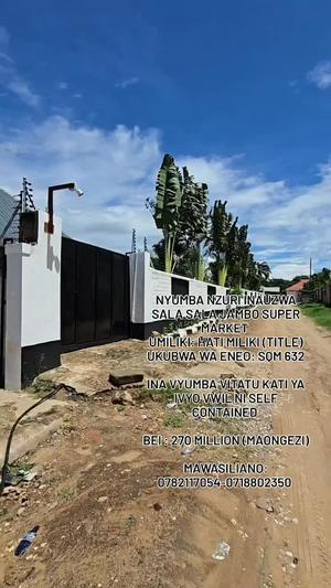 Nyumba ya vyumba vitatu inauzwa Sala Sala, Dar Es Salaam (632 sqm)